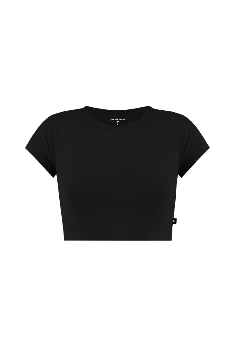 CHERLY - BİSİKLET YAKA BASIC CROP TSHIRT - 5