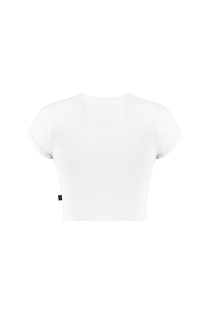 CHERLY - BİSİKLET YAKA BASIC CROP TSHIRT - 8