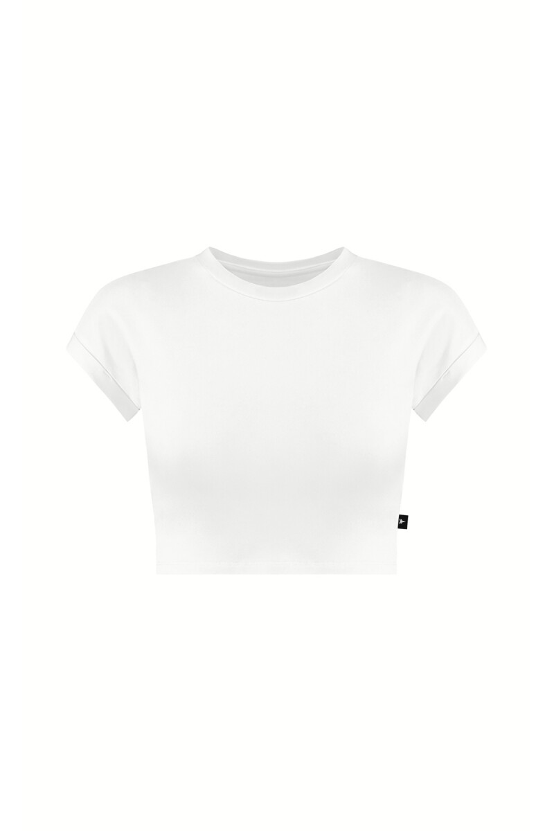 CHERLY - BİSİKLET YAKA BASIC CROP TSHIRT - 7