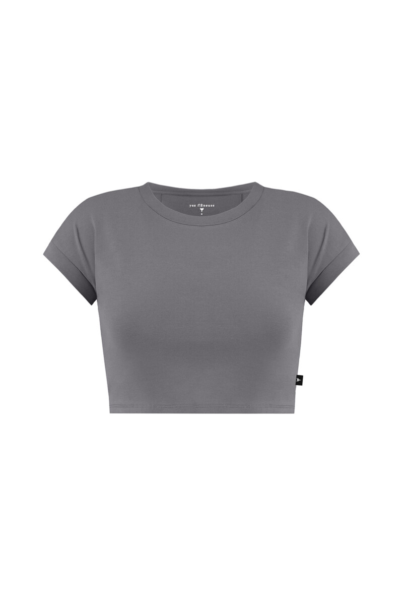 CHERLY - BİSİKLET YAKA BASIC CROP TSHIRT - 