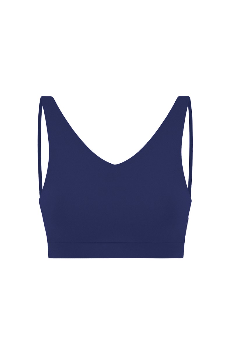 GISELE - V NECK SPORTS BRA W/ SPAGHETTI STRAP - 