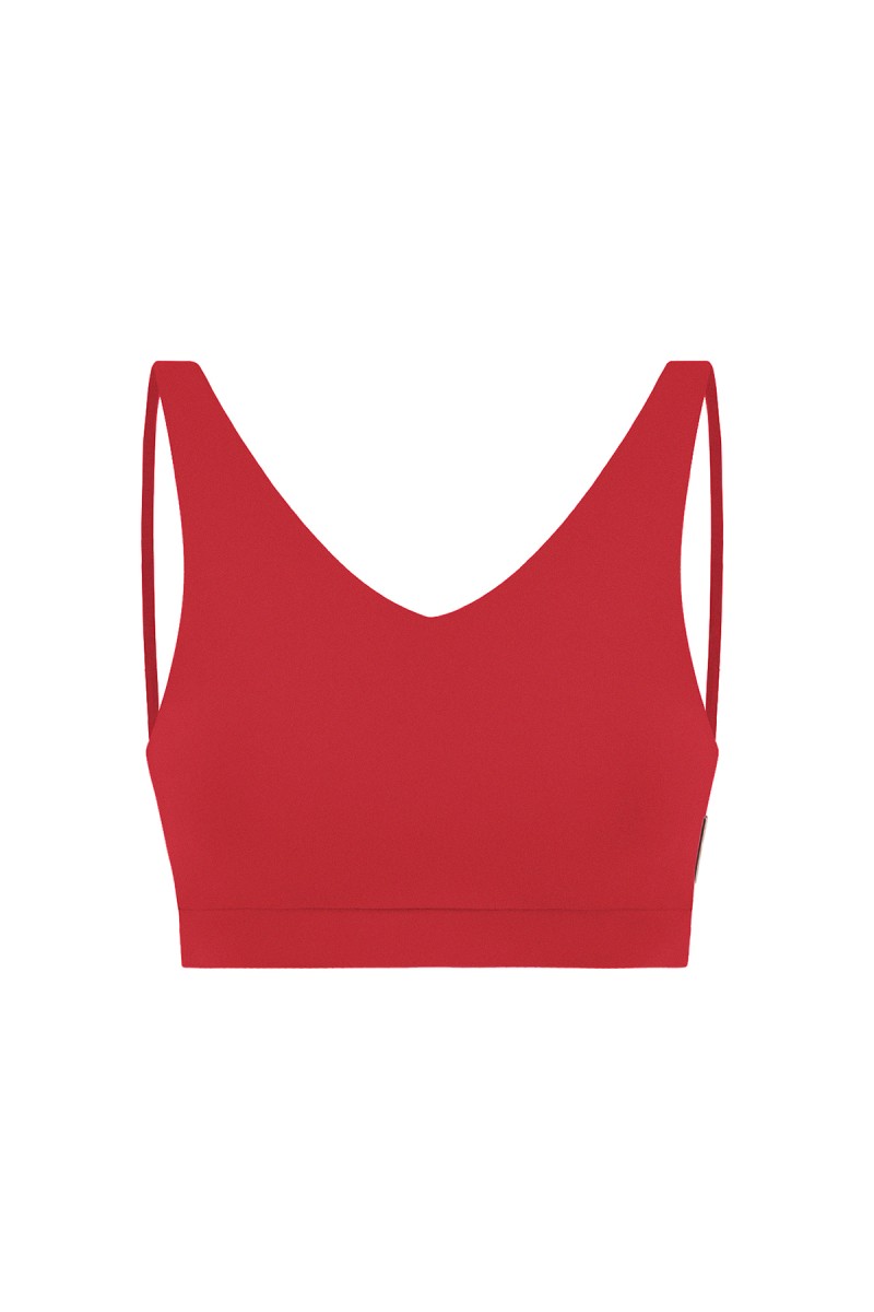 GISELE - V NECK SPORTS BRA W/ SPAGHETTI STRAP - 3