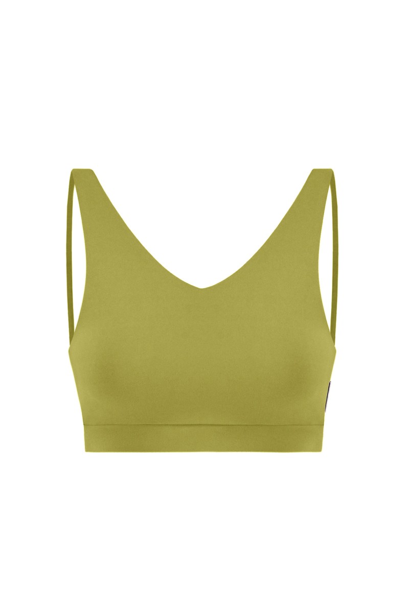 GISELE - V NECK SPORTS BRA W/ SPAGHETTI STRAP - 5