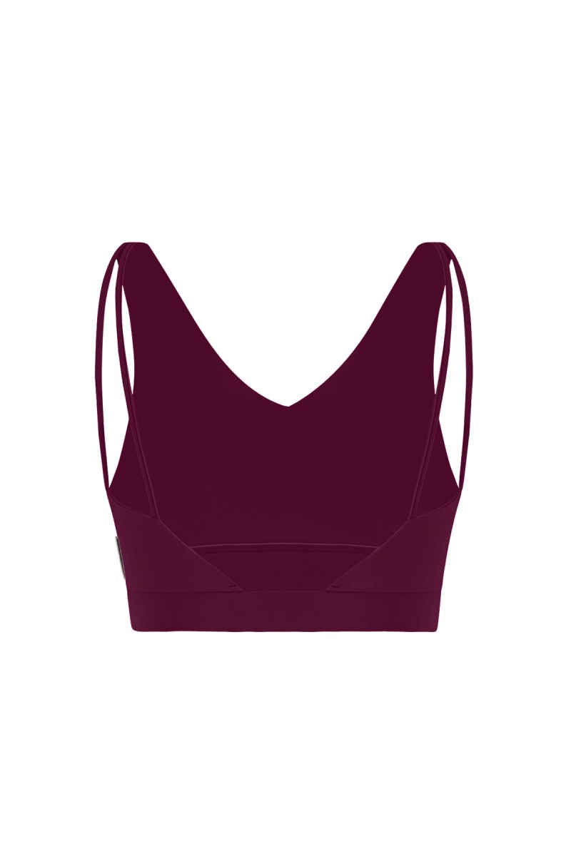 GISELE - V NECK SPORTS BRA W/ SPAGHETTI STRAP - 12