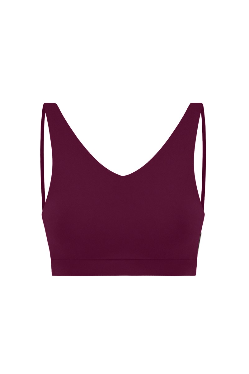 GISELE - V NECK SPORTS BRA W/ SPAGHETTI STRAP - 11