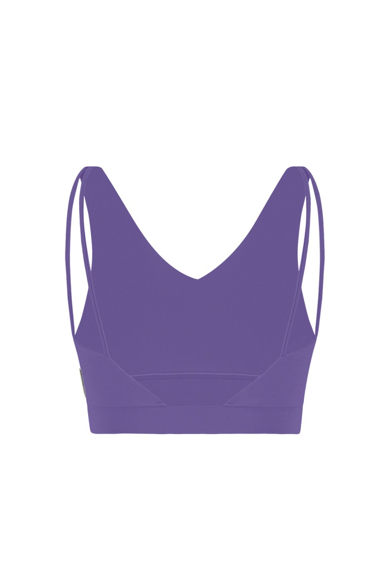 GISELE - V NECK SPORTS BRA W/ SPAGHETTI STRAP - 16