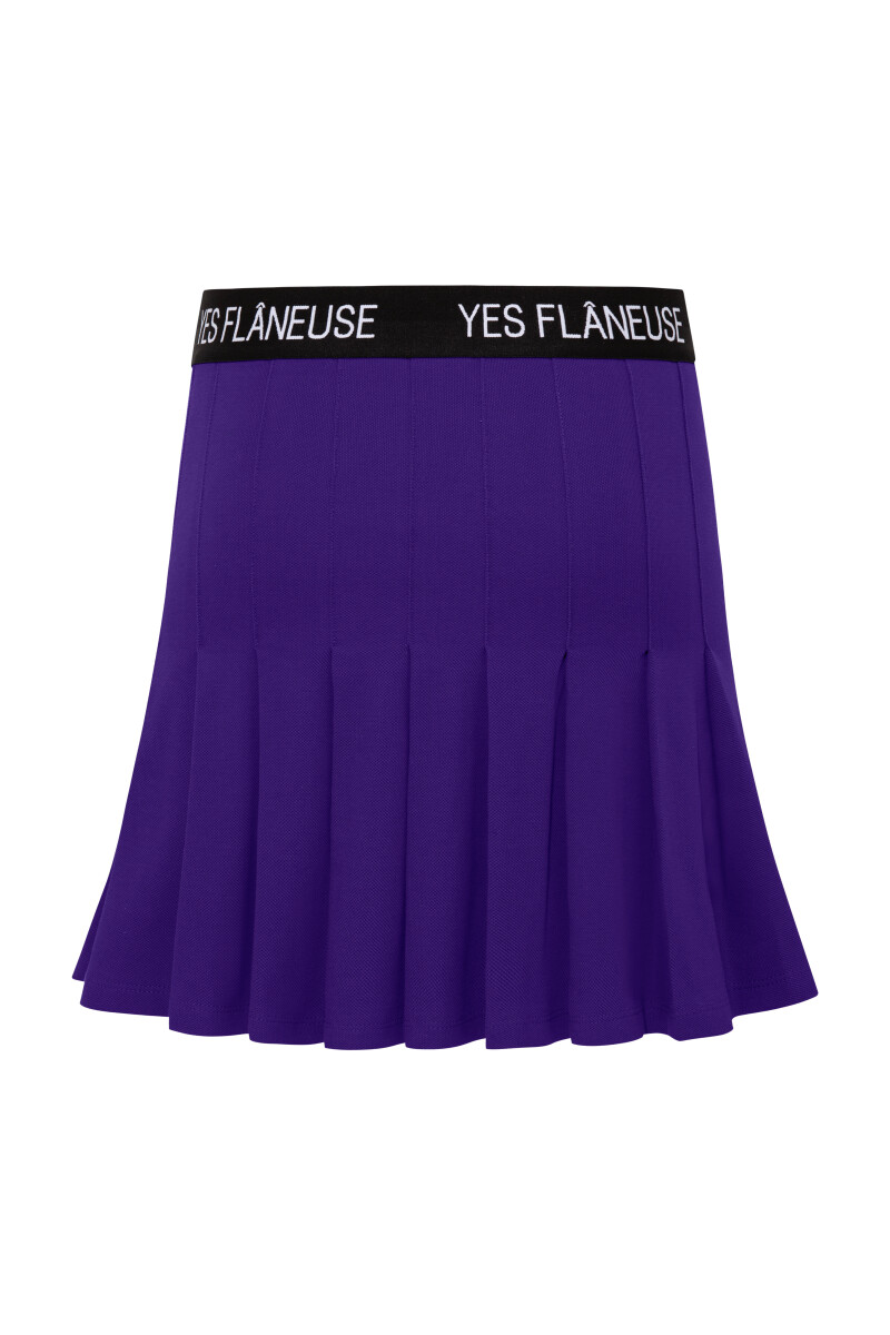 LAVINIA - LOGO ELASTIC PLEATED SKIRT - 6