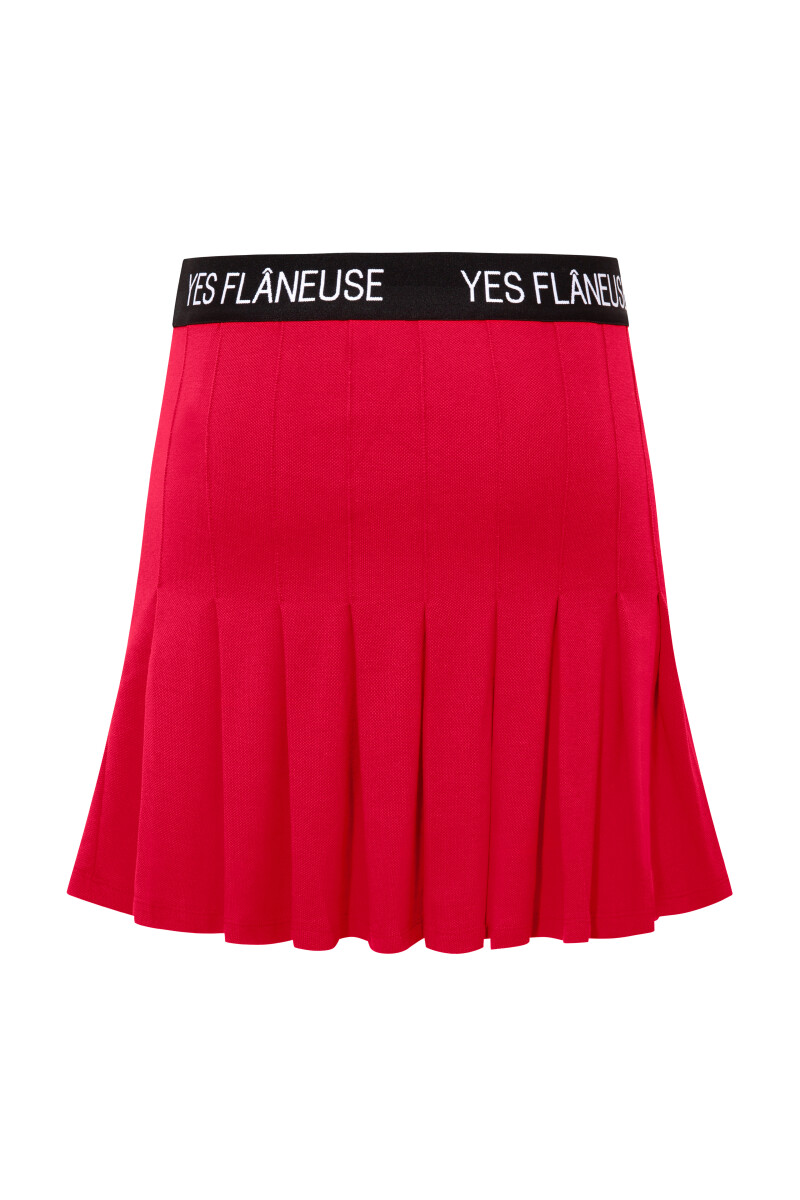 LAVINIA - LOGO ELASTIC PLEATED SKIRT - 10