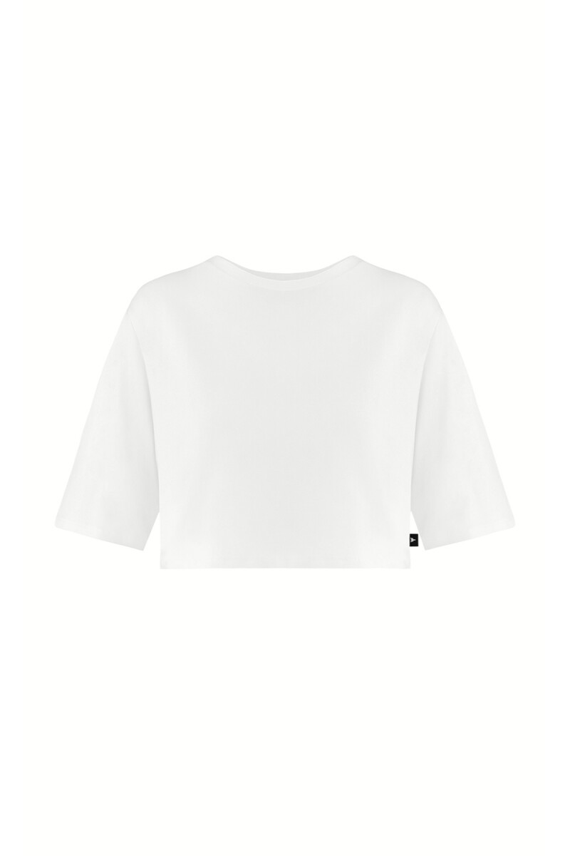 MONROE - BİSİKLET YAKA BASIC CROP TSHIRT - 6