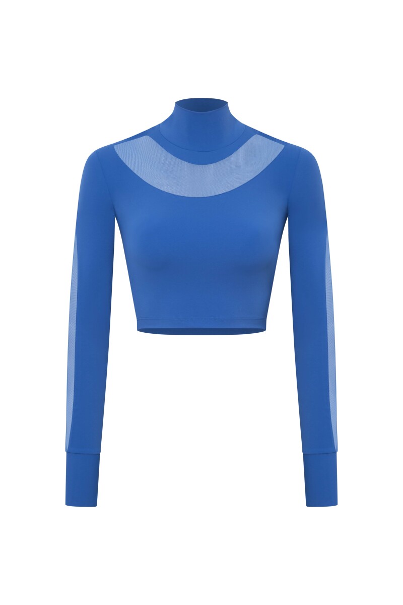 PERLA - TULLE DETAIL LONG SLEEVE TOP - 4