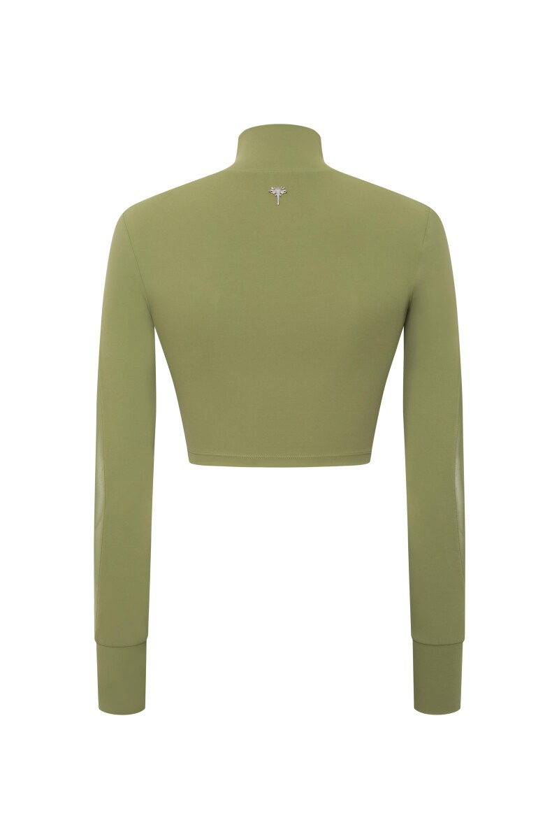 PERLA - TULLE DETAIL LONG SLEEVE TOP - 3